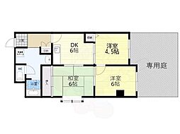 レジデンスピレーネ 2LDKの間取図画像