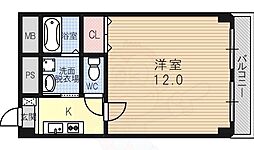 スチューデント平野 ワンルームの間取図画像