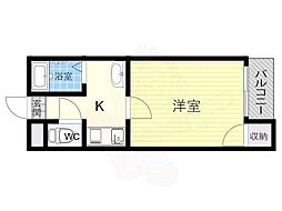 S.K.グリーンハイツ 1Kの間取図画像