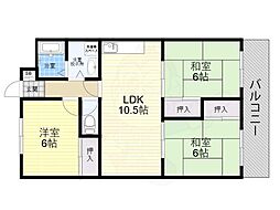 アメニティ・イー 3LDKの間取図画像