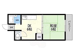 清川ビル 1DKの間取図画像