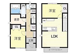 ザ・プロムナードC棟 2SLDKの間取図画像