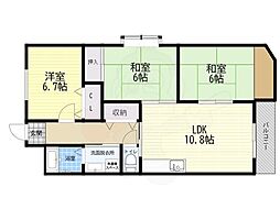 メゾンソレイユ 3LDKの間取図画像