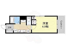 ラシーヌ・背戸口 1Kの間取図画像