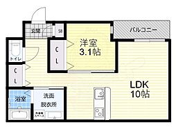 リアコート北田辺II 2階/-