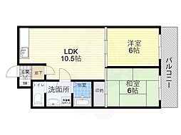 ファースト平野 2LDKの間取図画像
