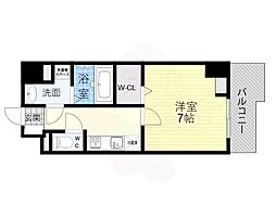 ヘスティア 1Kの間取図画像