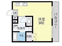 レガーレ長居公園 ワンルームの間取図画像