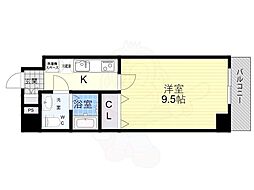 Jino平野 1Kの間取図画像