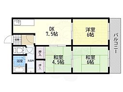 南野マンション 3DKの間取図画像