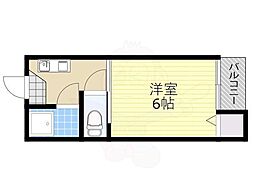 アリストクレティプラザナカノ 1Kの間取図画像