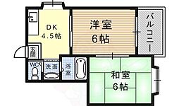 グランドハイツ正覚寺 2DKの間取図画像