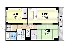 ラ・ビオーレ 2LDKの間取図画像