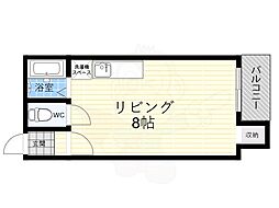 ハピネス平野 ワンルームの間取図画像