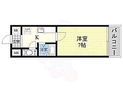 ノアーズアーク88 1Kの間取図画像