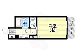 キンキ加美 1Kの間取図画像