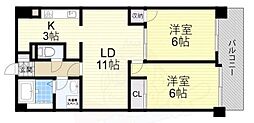 スタシオン鴫 2LDKの間取図画像