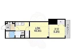 大阪モノレール本線 南摂津駅 徒歩8分の賃貸アパート 1階1LDKの間取り