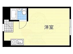 大住壱番館 ワンルームの間取図画像