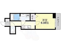 阪急京都本線 正雀駅 徒歩3分の賃貸マンション 3階1Kの間取り