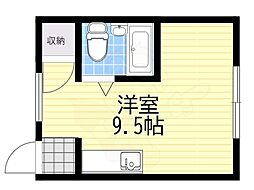 森本ハイツ北棟 ワンルームの間取図画像