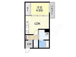 JR東海道・山陽本線 JR総持寺駅 徒歩7分の賃貸アパート 1階1LDKの間取り