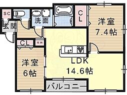 間取図画像 2LDK