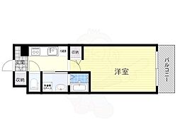 JR東海道・山陽本線 千里丘駅 徒歩3分の賃貸マンション 6階1Kの間取り