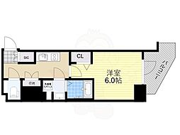 JR東海道・山陽本線 岸辺駅 徒歩3分の賃貸マンション 3階1Kの間取り