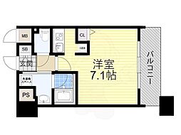 阪急京都本線 茨木市駅 徒歩3分の賃貸マンション 11階ワンルームの間取り
