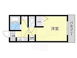 JR東海道・山陽本線 岸辺駅 徒歩5分の賃貸マンション 4階1Kの間取り