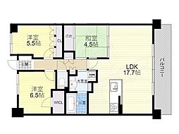 JR東海道・山陽本線 JR総持寺駅 徒歩4分の賃貸マンション 4階3LDKの間取り
