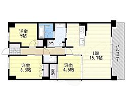 ミライモスクエア 3LDKの間取図画像