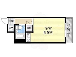 NKハイツ ワンルームの間取図画像
