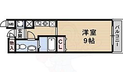 シャレー柿原 1Kの間取図画像
