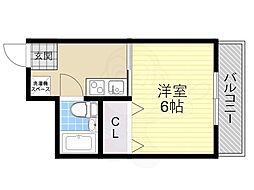 ナンノAsix 1Kの間取図画像
