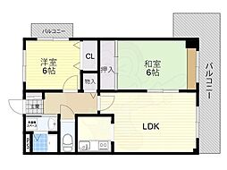サウス・ステーション公輝 2LDKの間取図画像