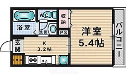プランドール春日 1Kの間取図画像