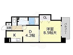 サウスアルカディア 1DKの間取図画像