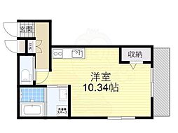 Luzvioleta ワンルームの間取図画像