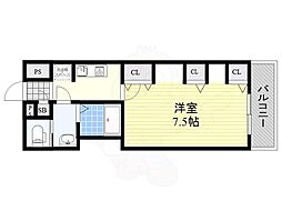 リブリ・昭和園 1Kの間取図画像