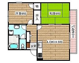メゾン・ヴィータ 2LDKの間取図画像