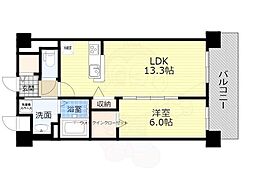 クレアコート元町 1LDKの間取図画像