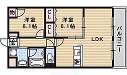 サンフォレスト 2LDKの間取図画像