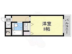 コーポラスムツミ ワンルームの間取図画像