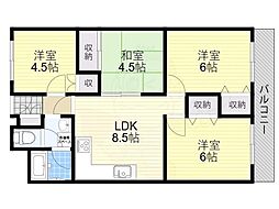南茨木駅前ハイタウンA棟 4階