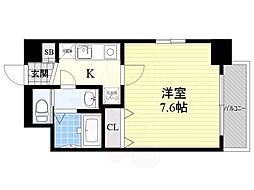 Luxe茨木2 1Kの間取図画像