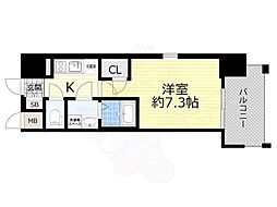 ファーストフィオーレ吹田ブランシェ 1Kの間取図画像
