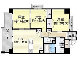 フォルビート 3LDKの間取図画像