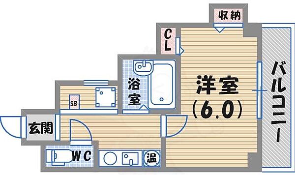 シェーンハイム ｜兵庫県西宮市神呪町(賃貸マンション1K・3階・24.00㎡)の写真 その2